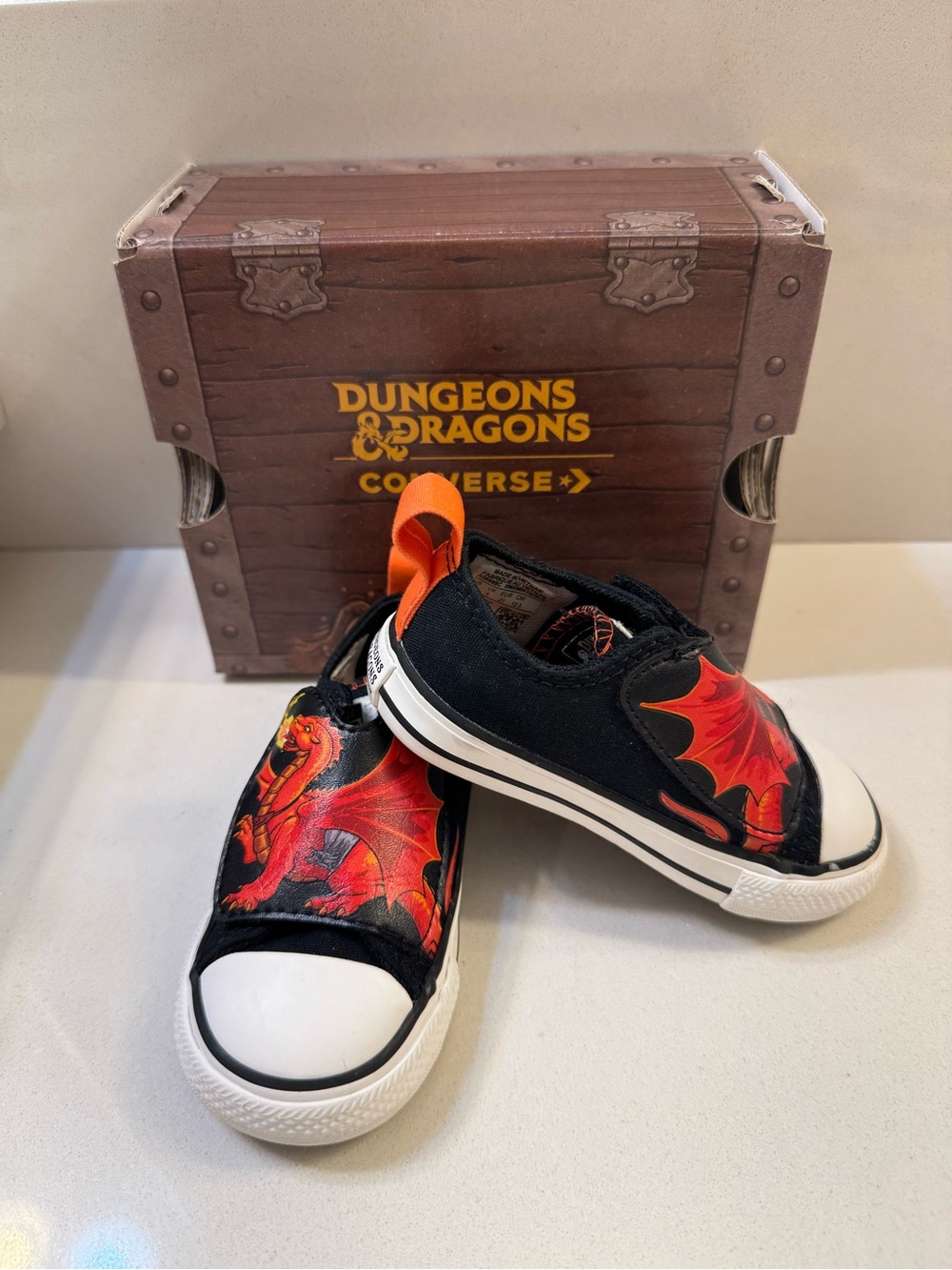 Converse Dungeons & Dragons Low Top Baby Sneakers - Black & Orange